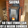 I love sauna