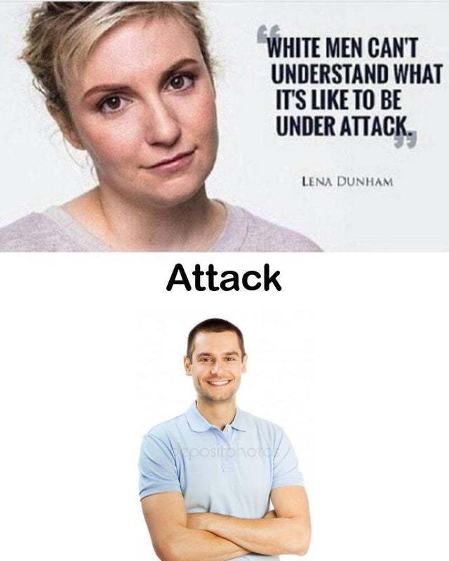 White men can't understand what it's like to be under attack - meme