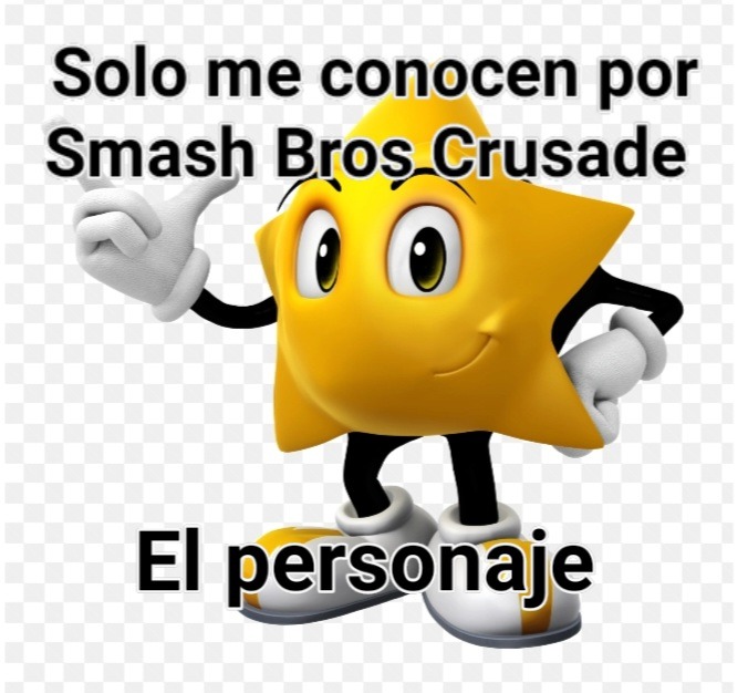 Contexto: Este personaje se llama Ristar, viene de un juego viejo de la sega génesis con su mismo nombre y por lo que vi a este personaje solo lo conocen por Smash Crusade - meme