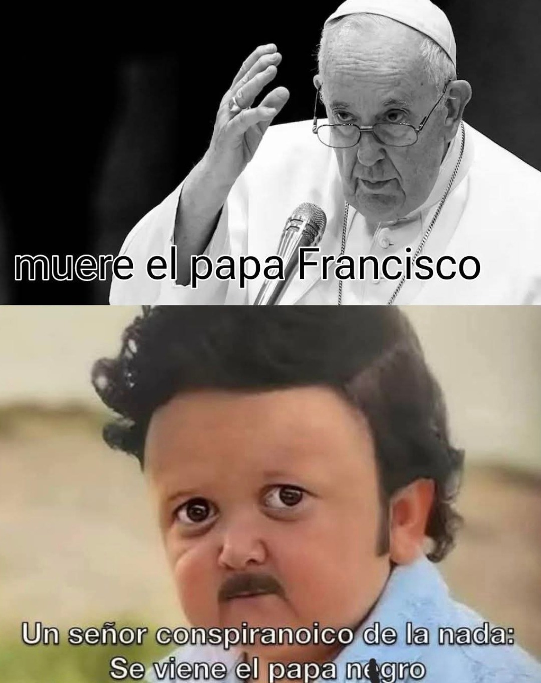 Murió el Papa y ya están llamando al Papa Negro - meme