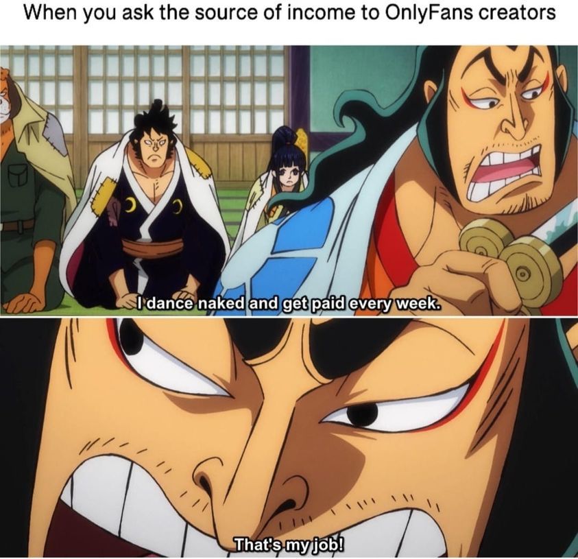 When you ask only fans creators about their income source - meme