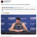 Sex noises interrupt the Luka Doncic during press