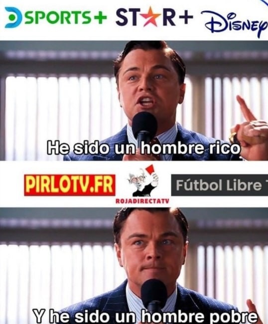 He sido rico y he sido pobre, pero el fútbol libre siempre estuvo ahí - meme