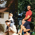 Father and son 33 years apart