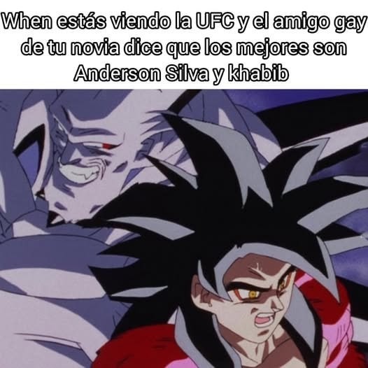 Viendo la UFC con el amigo gay de mi novia que sabe más que yo - meme