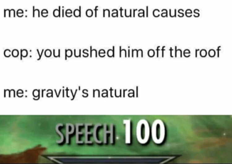 It's a gravity injury - meme