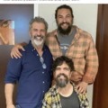 Mel Gibson, Jason Momoa and their son
