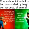 Mario y Luigi sobre el anime