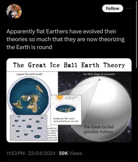 Great ice ball earth theory - meme
