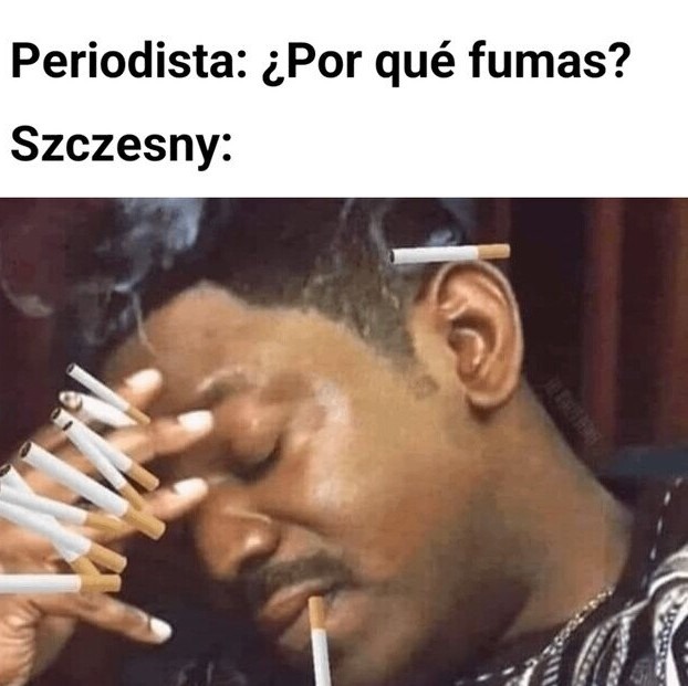 Meme de Szczesny fumador