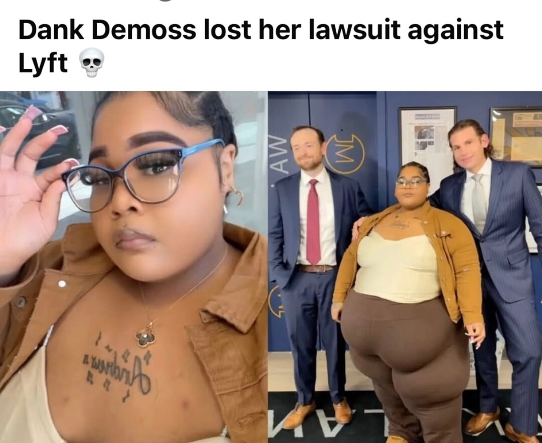 Dank Demoss lost her lawsuit against Lyft - meme