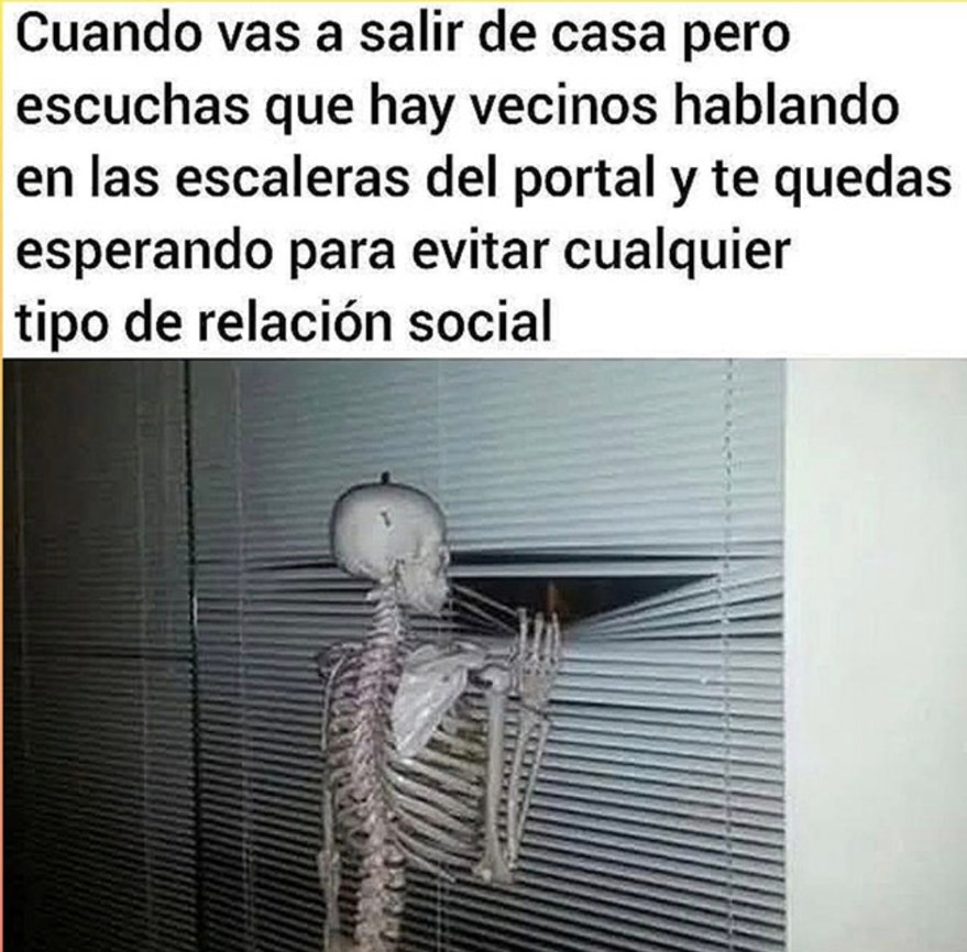 Cuando hay vecinos afuera y se cancela salir por socialfobia - meme