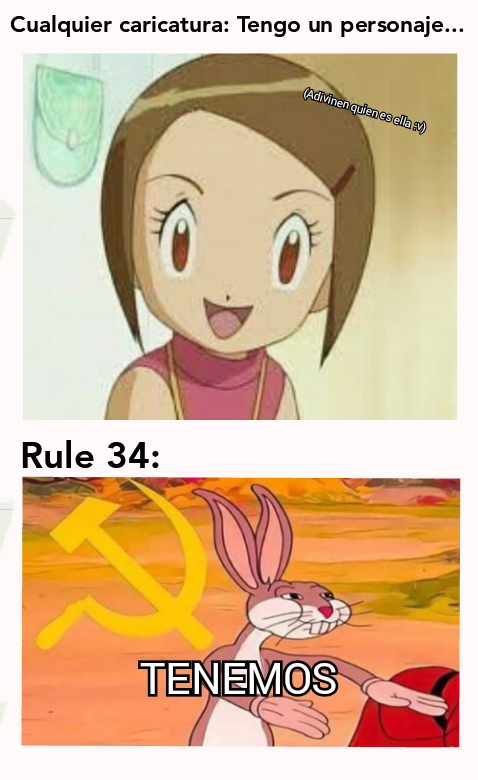 Asi es La Rule 34, asi le hacen a los pobres personajes...   (Adivinen quien es ella) - meme