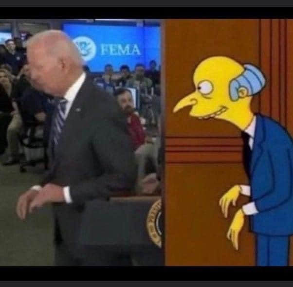 Biden es el señor Burns - meme