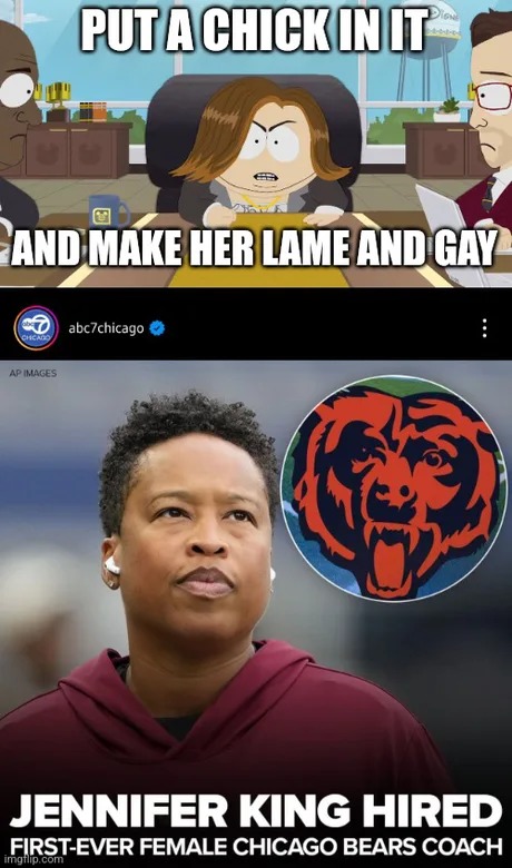 Jennifer King new Chicago Bears coach - meme