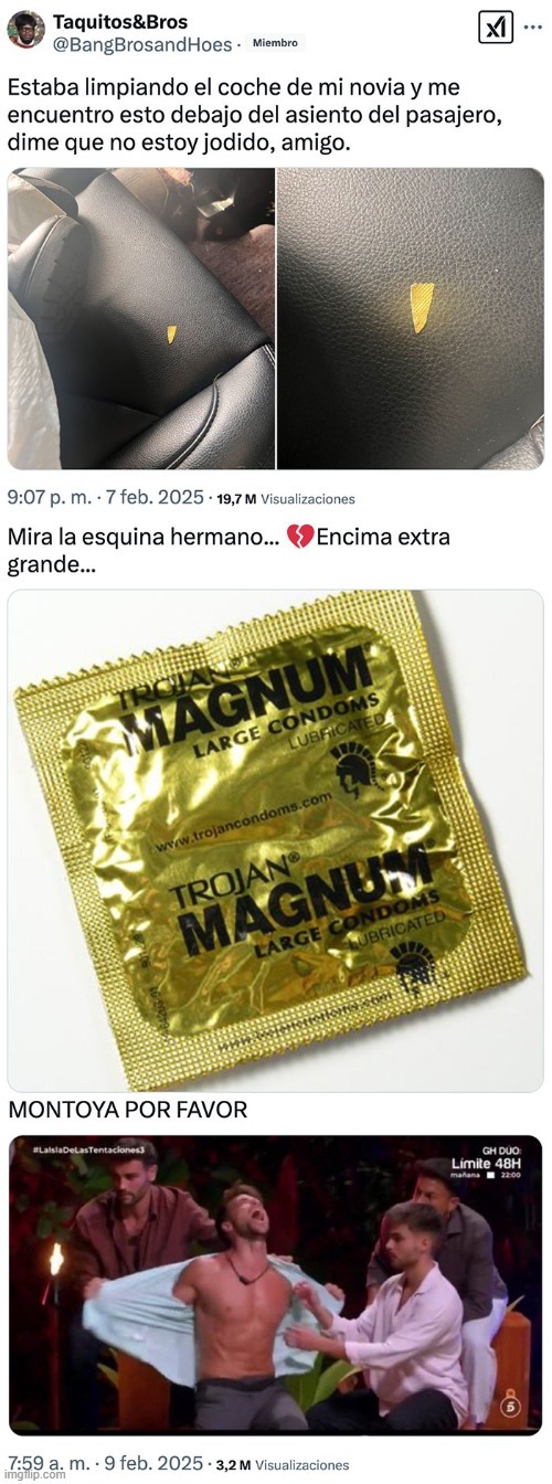 momazo con montoya de la isla de las tentaciones - meme