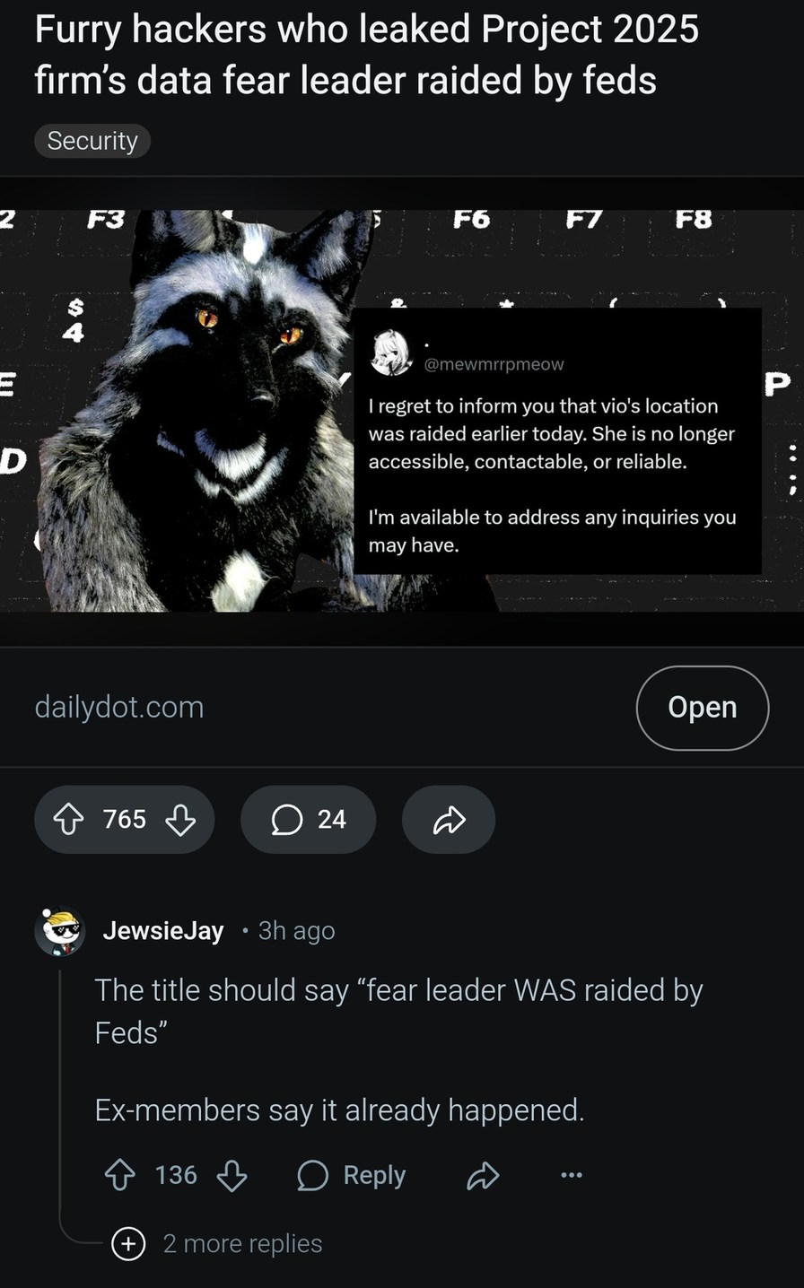 Furry hackers fear feds after leaking Project 2025 data - meme
