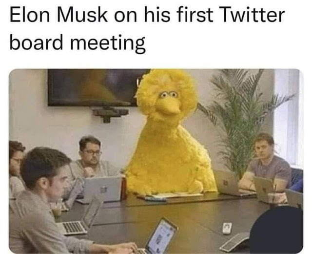 Twitter board meeting - meme