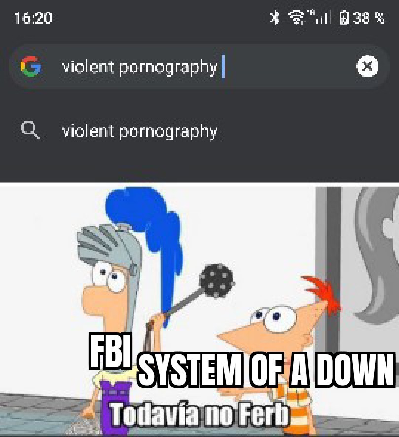 System of a down tiene una canción que se llama "violent pornography - meme