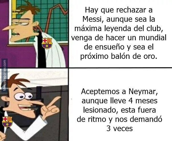 Neymar al Barcelona o que - meme
