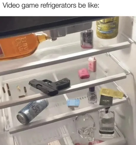 Video game refrigerators - meme
