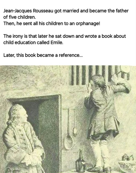 Rousseau's book about education - meme