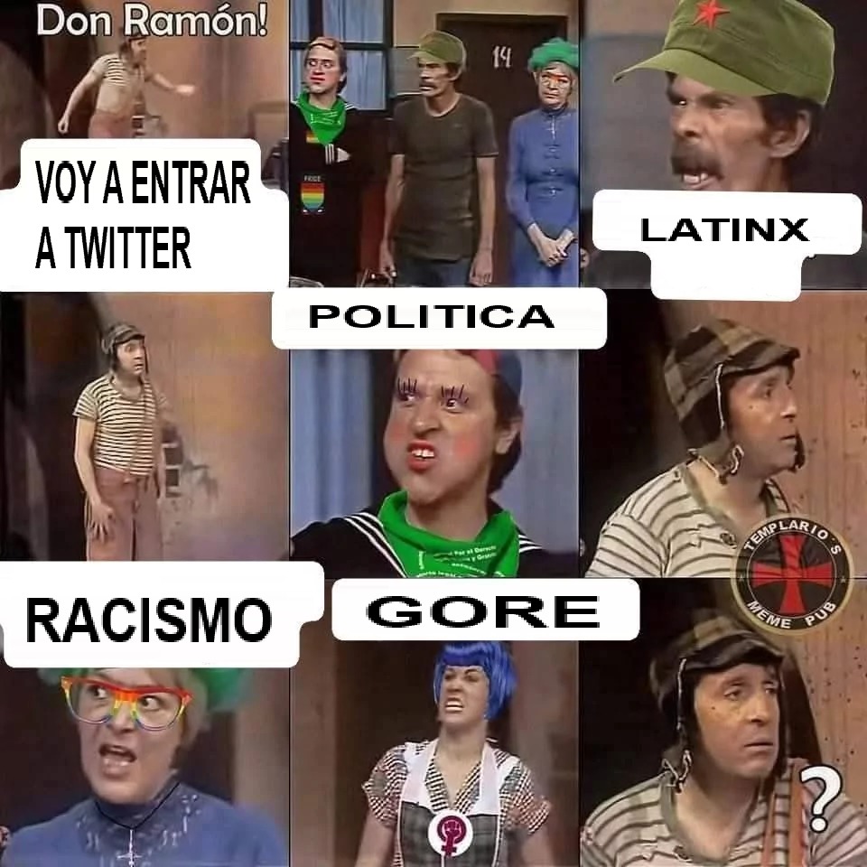 yo estuve en twitter en una cuenta compartida con mi compa gringo pero me la suspendieron -.- - meme