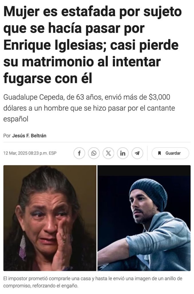 las señoras no paran de caer en la estafa de los famosos - meme