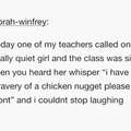 Chicken nuggets are quite brave