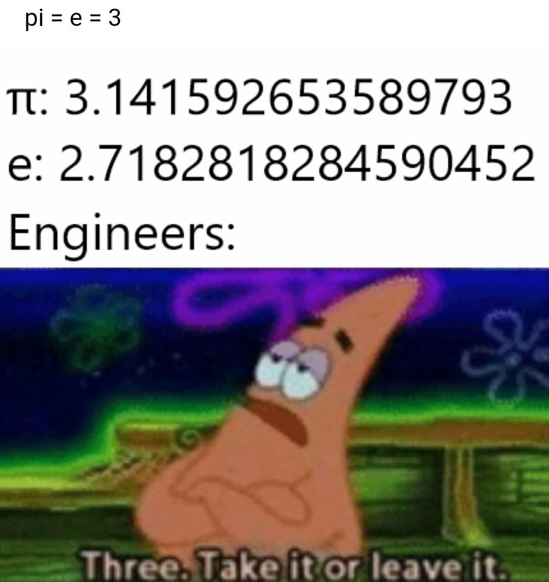 π=e=3 - meme