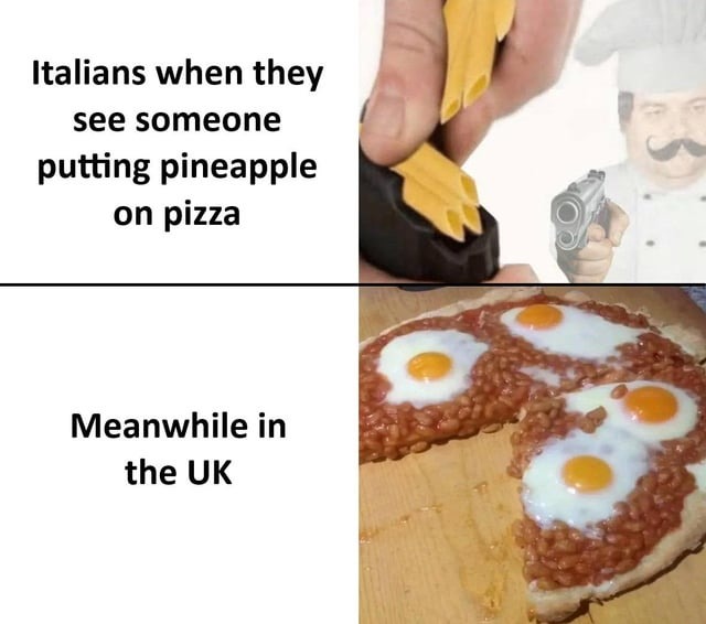 British pizza - meme