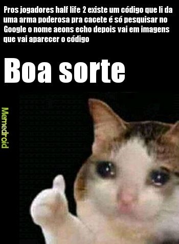 Boa sorte - meme