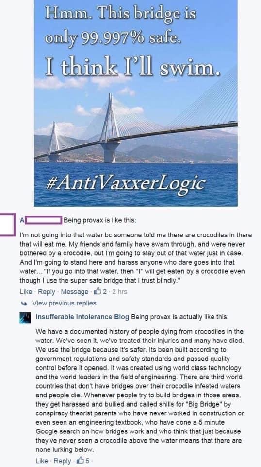 anti-vaxer logic - meme