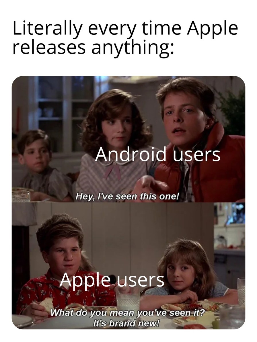 Apple is always behind - meme