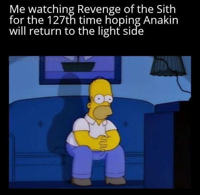 Still hoping Anakin comes back like it's a K-drama finale - meme