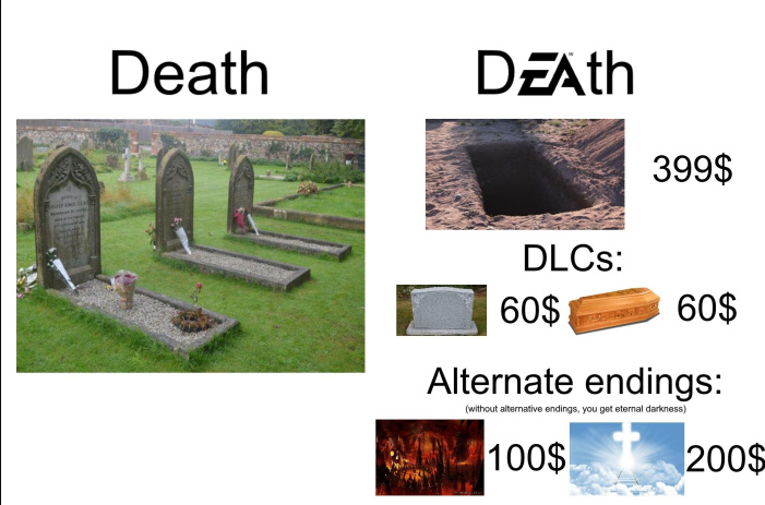 La mort avec EA - meme