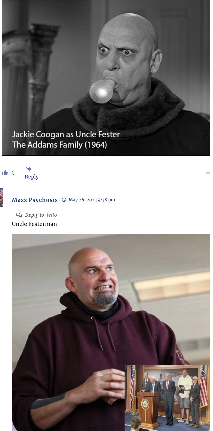 At least Uncle Fester played with dynamite.... - meme