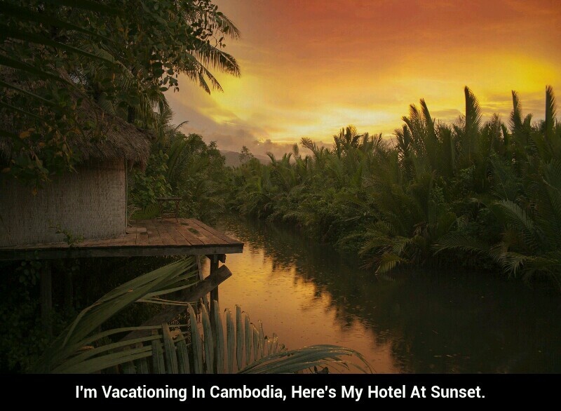 Cambodia Sunset - meme