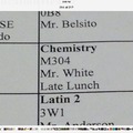 so my friend got his new school schedule...
