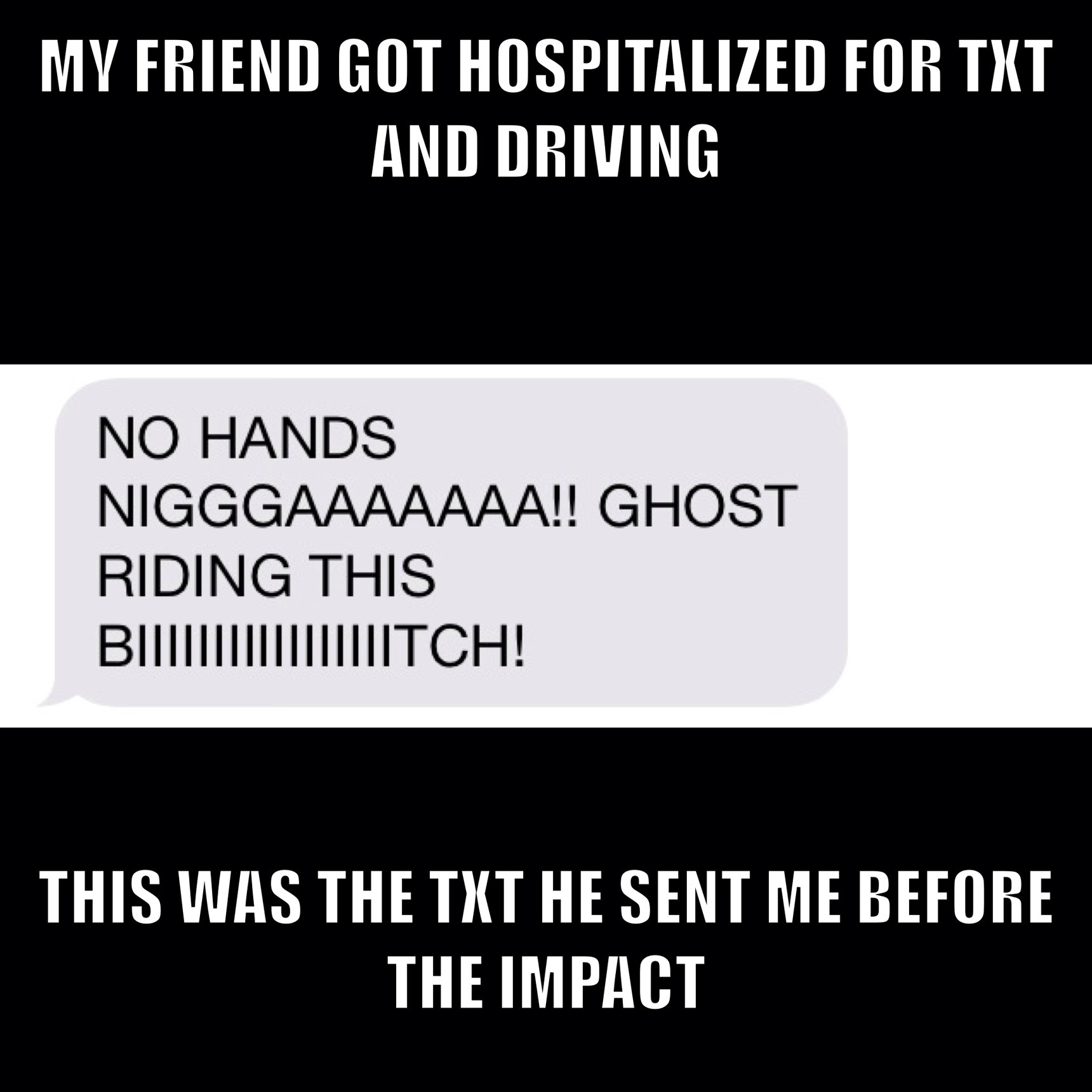 Txt and Driving - meme