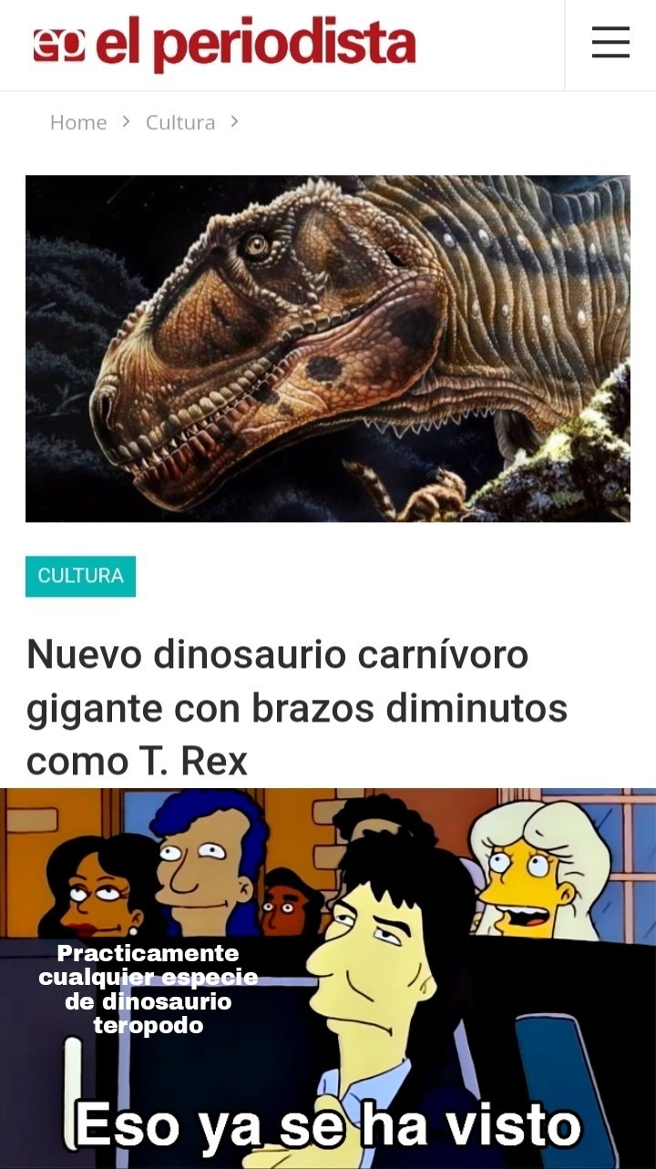 Basicamente asi es un diosaurio carnivoro - meme