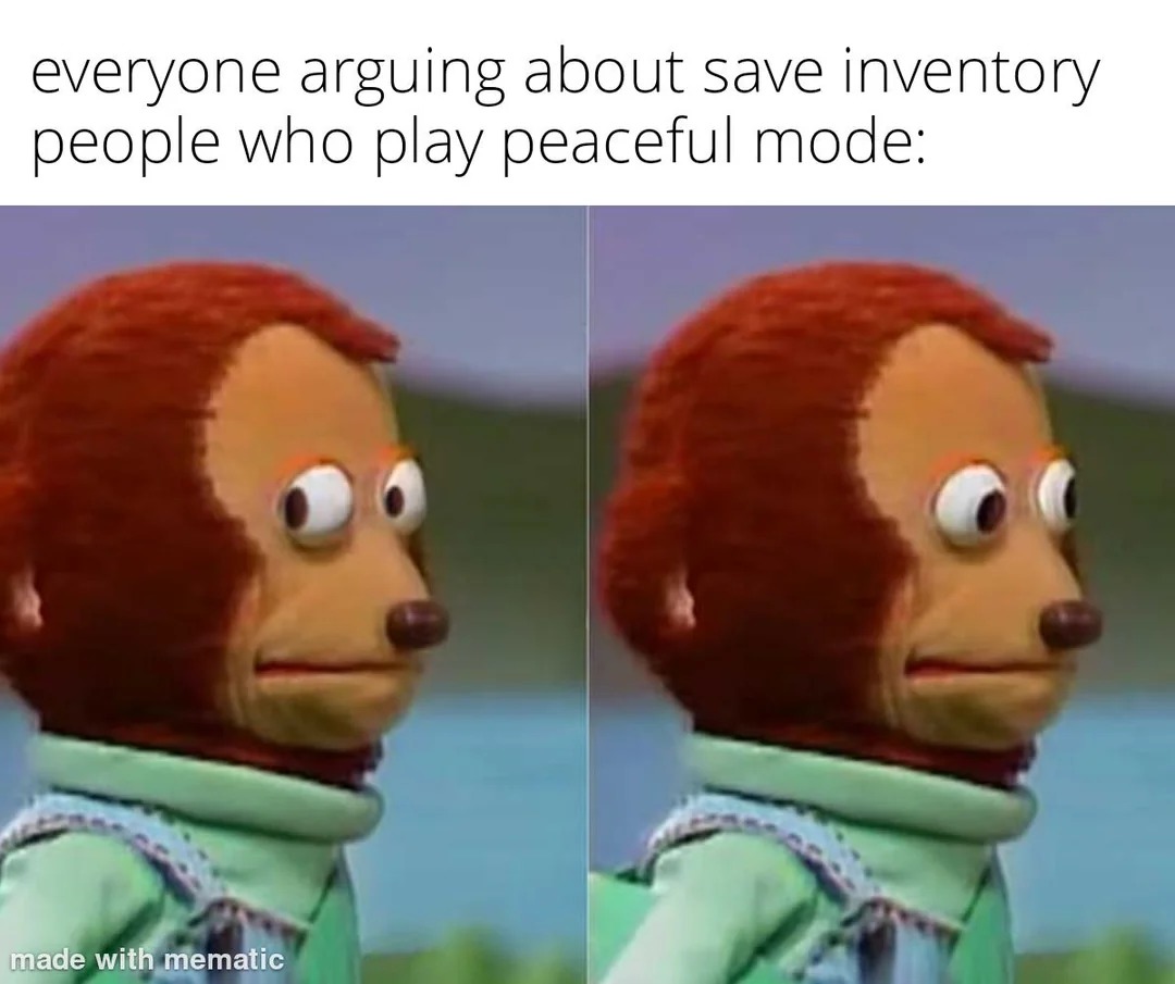 Peaceful mode - meme