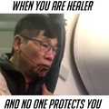 next person in the fire gets no heals