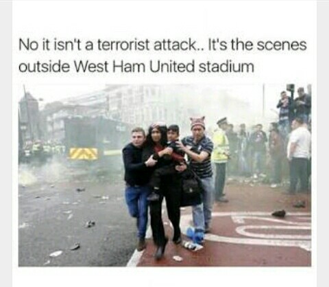 Britian,  where even football turns into a terrorist attack - meme