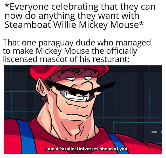 Steamboat Willie Mickey Mouse - meme
