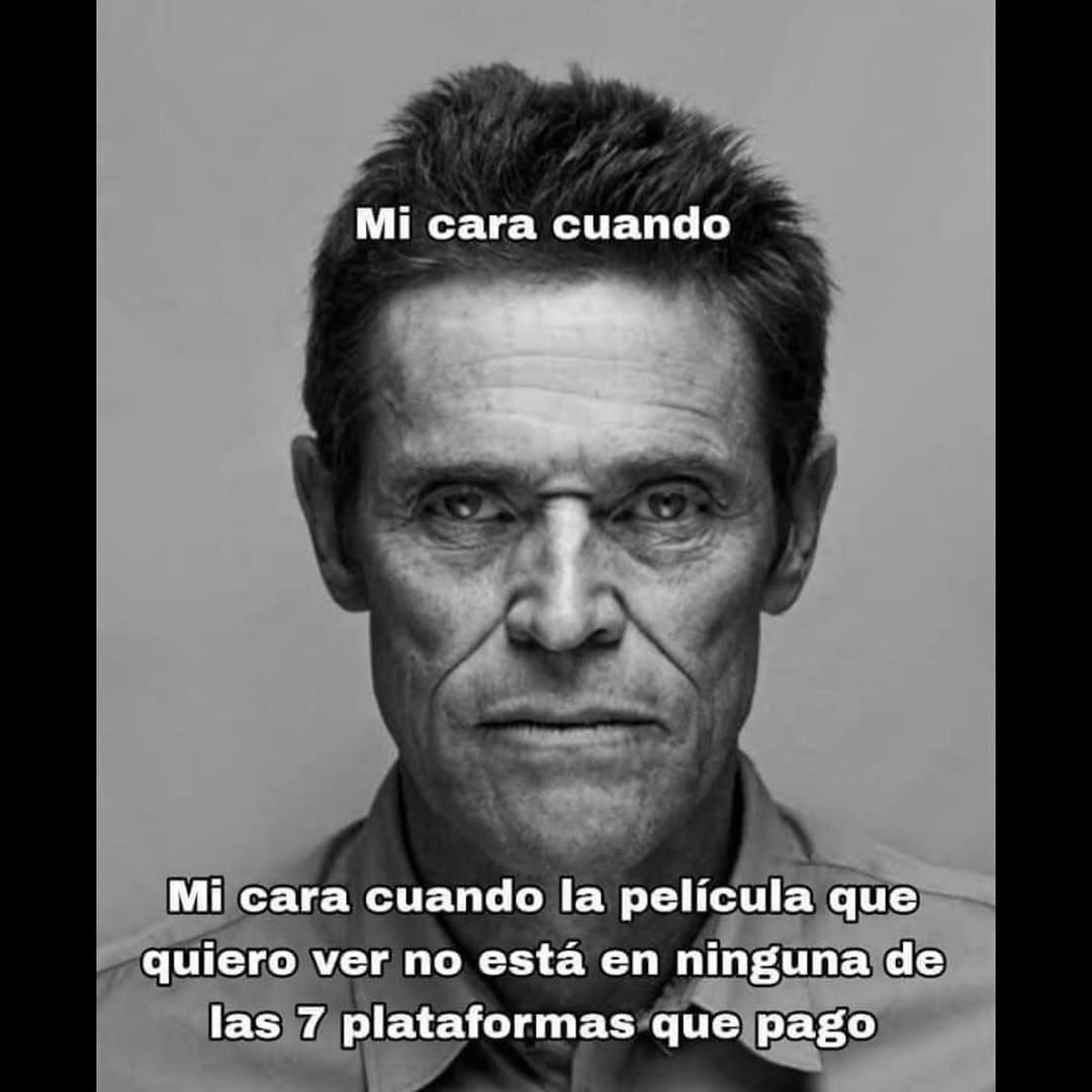 pago todas las plataformas y aún así no está la peli que quiero - meme