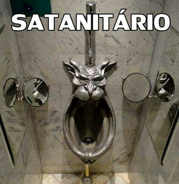 Satanitário ateu satanista. - meme