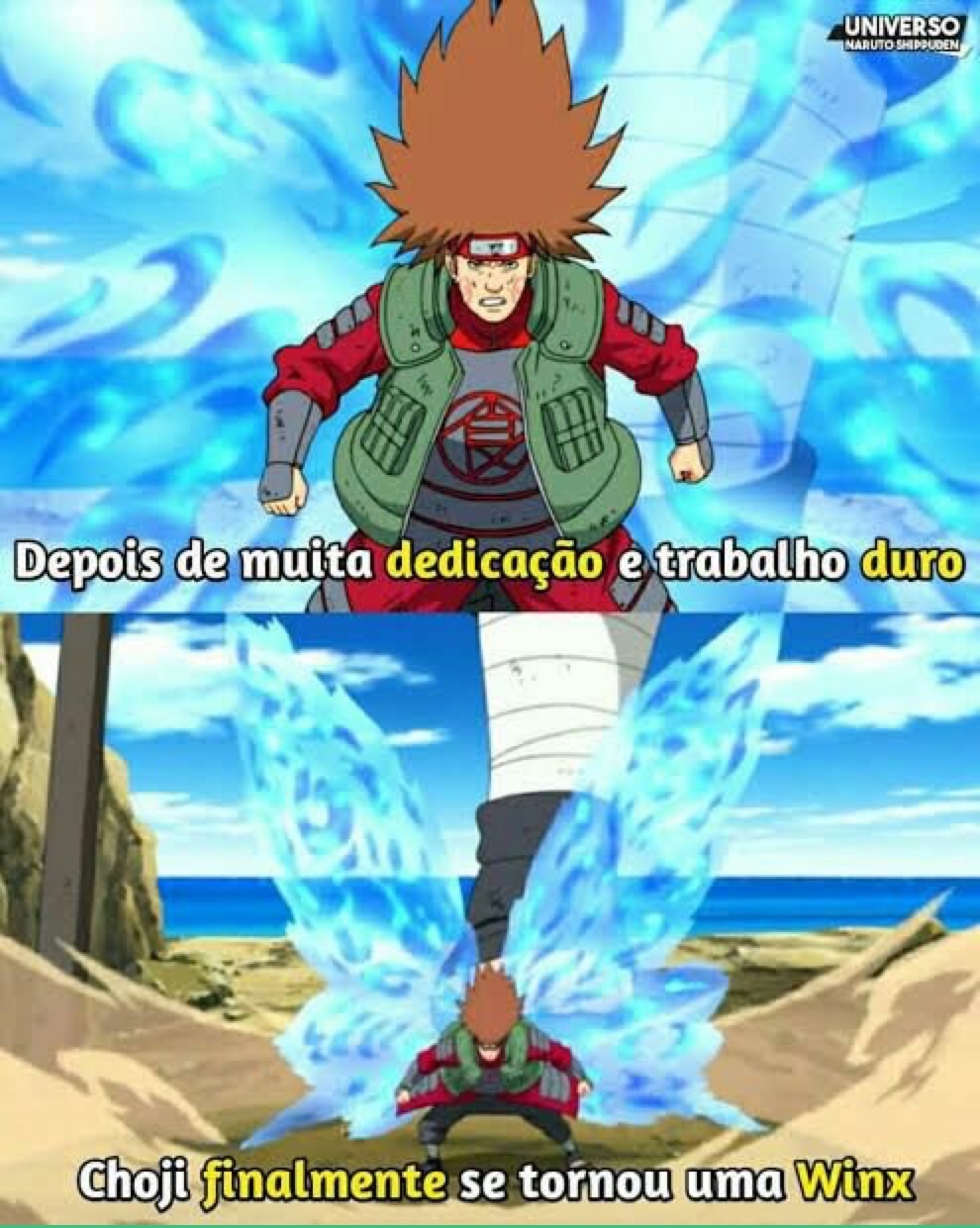 OCT - Memes de Animes on X: Boruto não perde uma pra zuar o sasuke kkkkk   / X