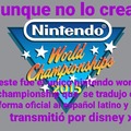 Creanlo o no, pero esto si tuvo un doblaje al español latino y lo tradujeron con el nombre de "campeonato mundial nintendo 2015