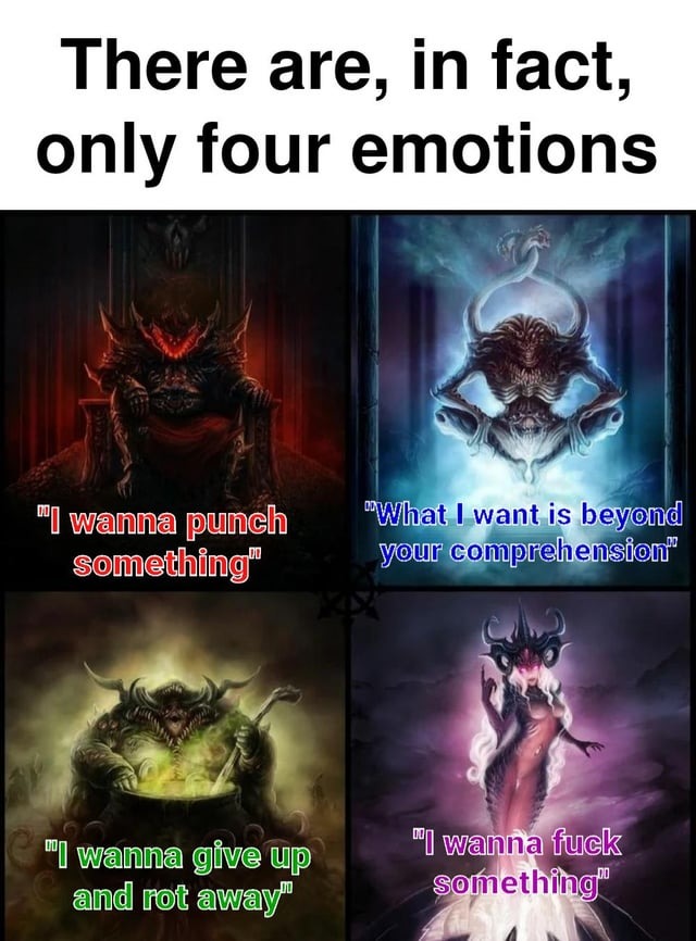 There are only four emotions - meme